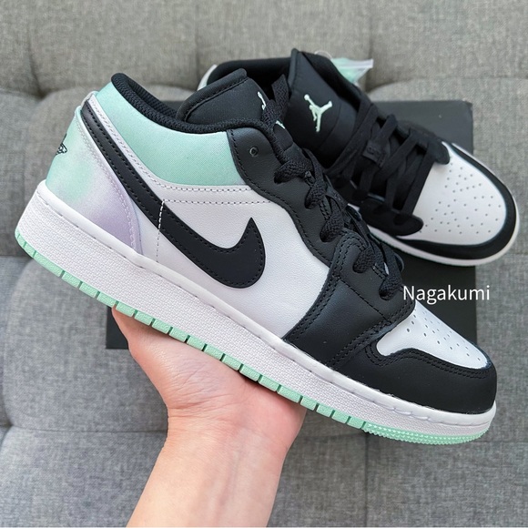 🤍 nike air Jordan 1 low white black pastel mints shoes - Picture 2 of 3